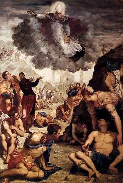 The Miracle of St Augustine 2 Oil Painting by Jacopo Tintoretto (Robusti)