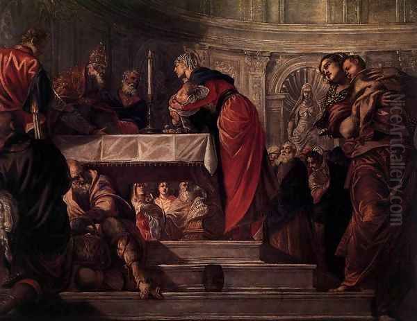 The Presentation of Christ in the Temple 2 Oil Painting by Jacopo Tintoretto (Robusti)