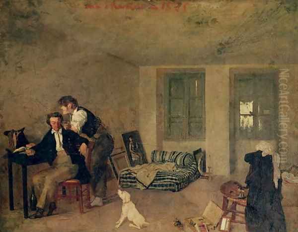 My Room in 1825 Oil Painting by Octave Tassaert