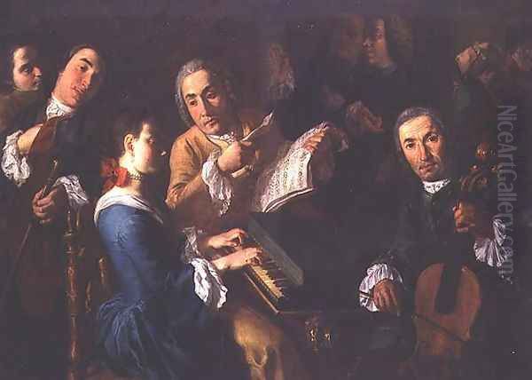 The Concert, c.1755 Oil Painting by Gaspare Traversi