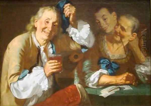 The Merry Company Oil Painting by Gaspare Traversi