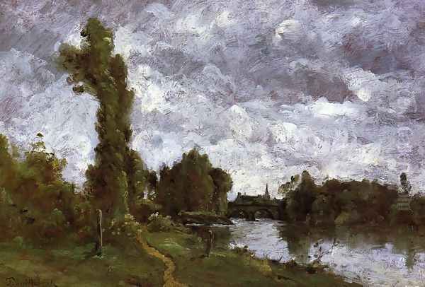 Banks of a River Oil Painting by Paul Trouillebert