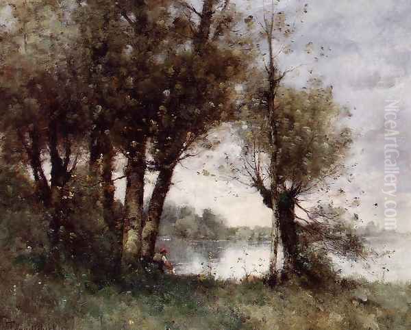 The Banks Of The Vienne Oil Painting by Paul Trouillebert