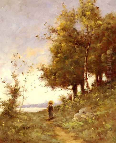 Femme Sur Un Chemin (Woman on a Path) Oil Painting by Paul Trouillebert