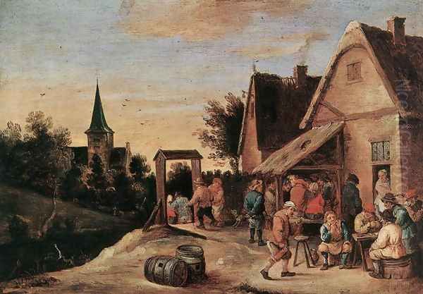 Village Feast Oil Painting by David The Elder Teniers