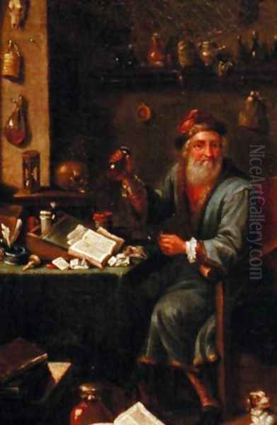 The Alchemists study 2 Oil Painting by David The Elder Teniers