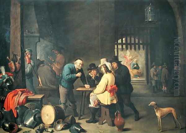 The Guard Room Oil Painting by David The Elder Teniers