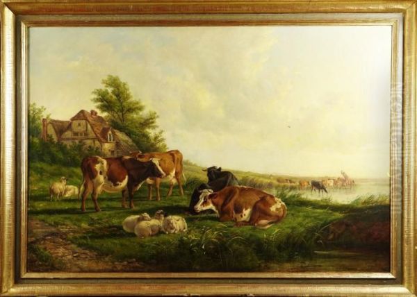 Hans Art Oil Painting by Eugene Joseph Verboeckhoven