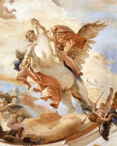 Bellerophon on Pegasus (detail-1) 1746-47 Oil Painting by Giovanni Battista Tiepolo