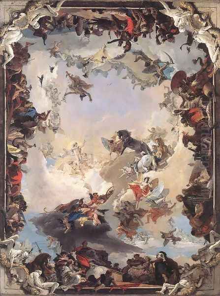 Allegory of the Planets and Continents 1752 Oil Painting by Giovanni Battista Tiepolo