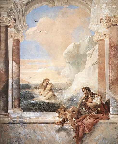 Thetis Consoling Achilles 1757 Oil Painting by Giovanni Battista Tiepolo