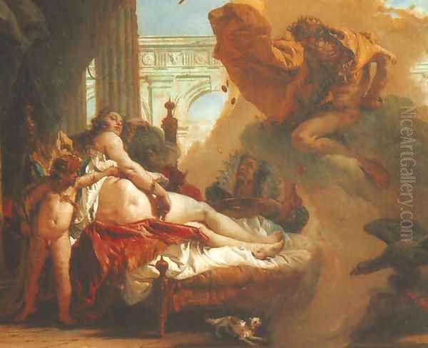 Jupiter Appearing to Danae (Giove appare to Danae) Oil Painting by Giovanni Battista Tiepolo