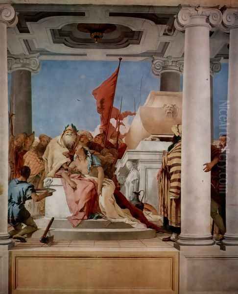 Frescoes in the Villa Valmarana 'ai Nani', Vicenza, scene, The Sacrifice of Iphigenia Oil Painting by Giovanni Battista Tiepolo