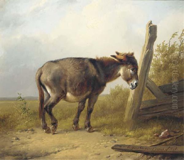 In The Pasture Oil Painting by Eugene Joseph Verboeckhoven