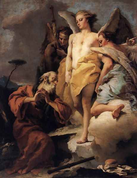 Abraham and the Three Angels Oil Painting by Giovanni Battista Tiepolo