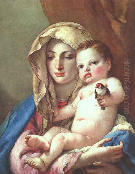 Madonna of the Goldfinch c. 1760 Oil Painting by Giovanni Battista Tiepolo