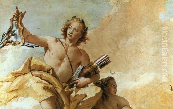 Apollo and Diana 1757 Oil Painting by Giovanni Battista Tiepolo