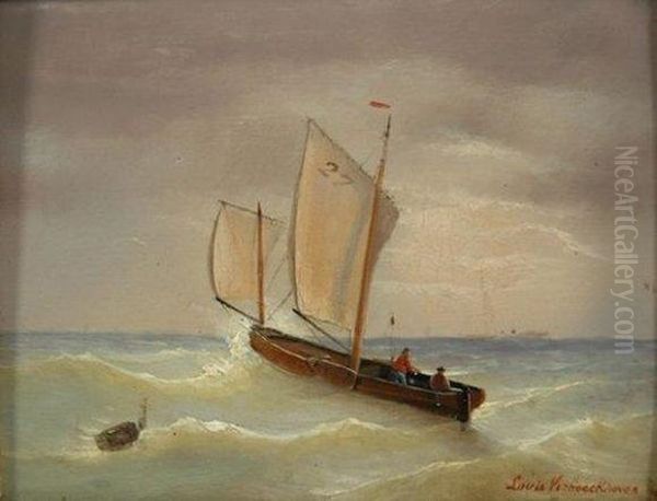 Marine Oil Painting by Louis Verboeckhoven