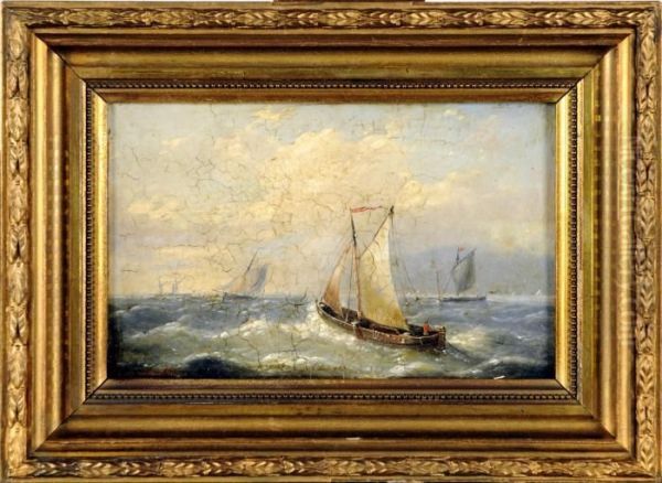 Marine Oil Painting by Louis Verboeckhoven