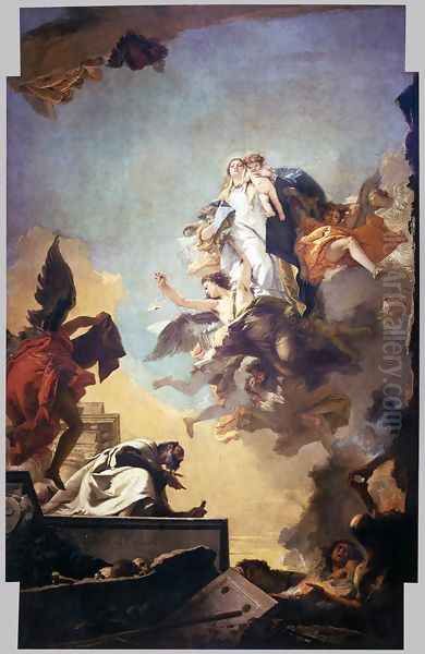 Apparition of the Virgin to St Simon Stock Oil Painting by Giovanni Battista Tiepolo