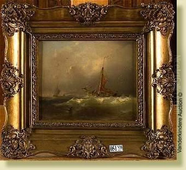 Marine Oil Painting by Louis Verboeckhoven