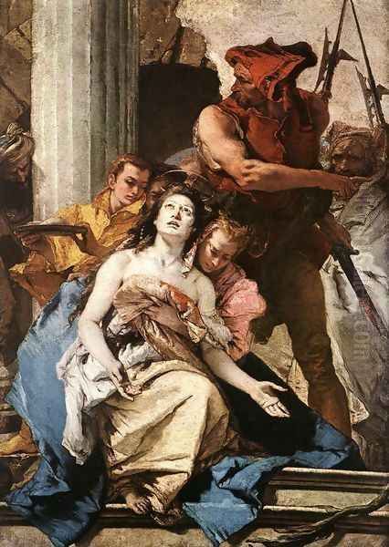 The Martyrdom of St Agatha c. 1756 Oil Painting by Giovanni Battista Tiepolo