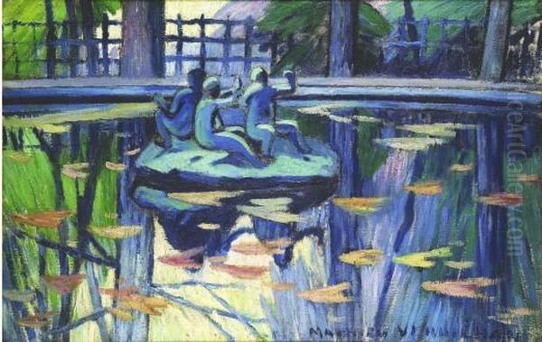 Fontaine Du Petit Trianon, Versailles Oil Painting by Louis-Mathieu Verdilhan