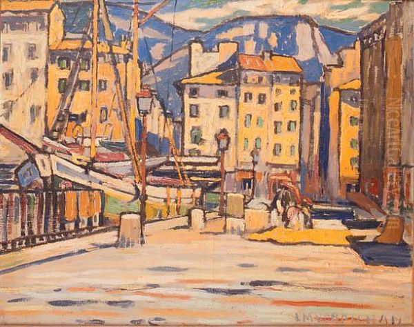 Le Port De Toulon Oil Painting by Louis-Mathieu Verdilhan