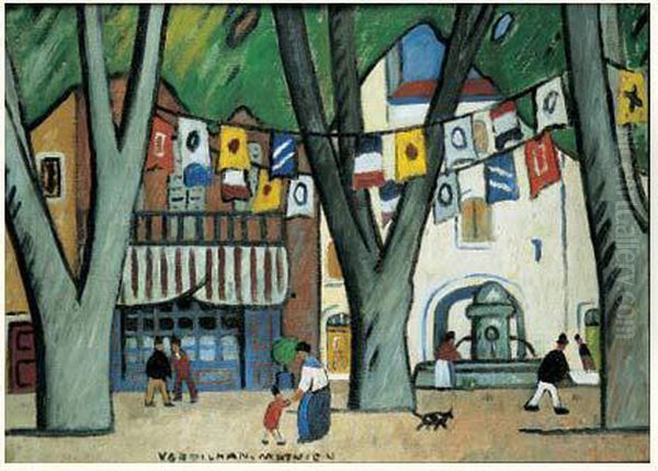 La Fete Du Village Oil Painting by Louis-Mathieu Verdilhan