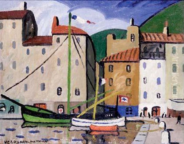 Le Port De Cassis Oil Painting by Louis-Mathieu Verdilhan