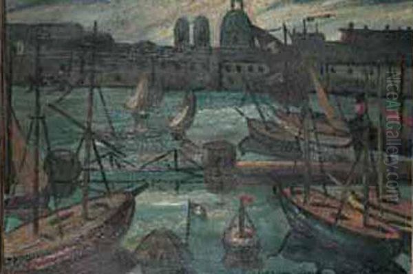 Marseille, Le Port Oil Painting by Louis-Mathieu Verdilhan