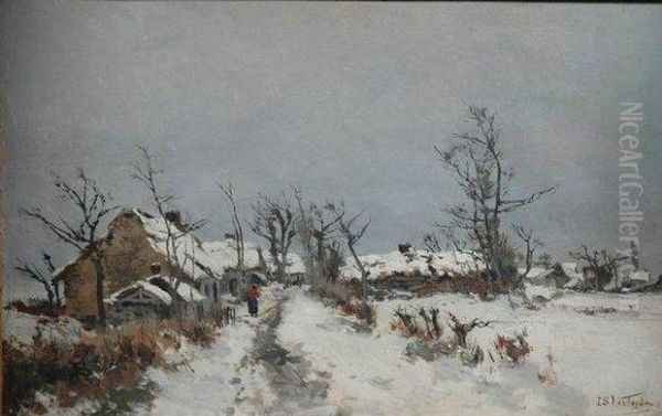 Winterlandschap Oil Painting by Isidore Verheyden