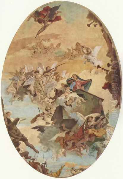 Guidance of the Holy House of Nazareth after Loreto Oil Painting by Giovanni Battista Tiepolo