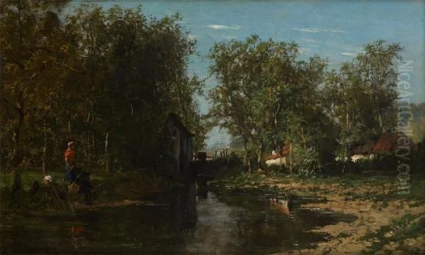 La Journee De Peche Oil Painting by Isidore Verheyden