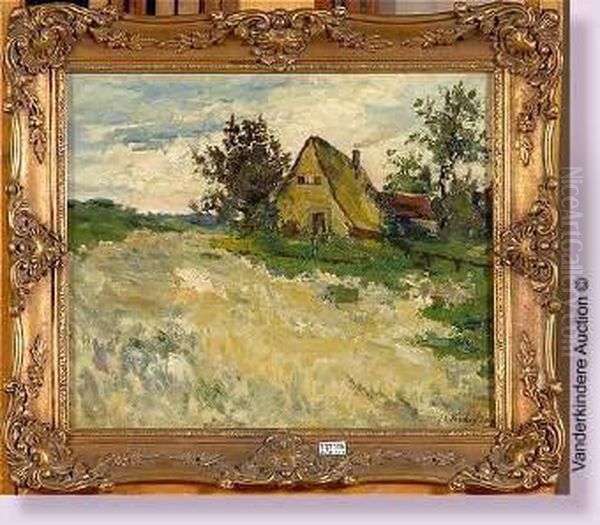 Paysage A La Vieille Ferme Oil Painting by Isidore Verheyden