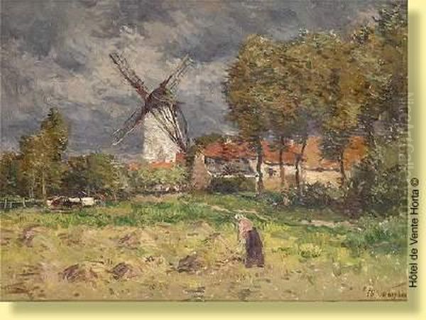 Lafenaison Avant L'orage Oil Painting by Isidore Verheyden