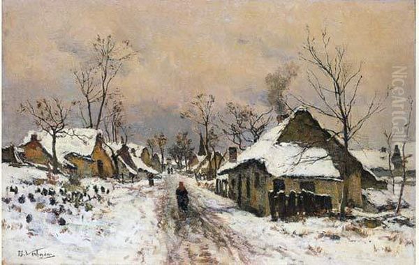 Hiver A Hoeylaert (1891) Oil Painting by Isidore Verheyden