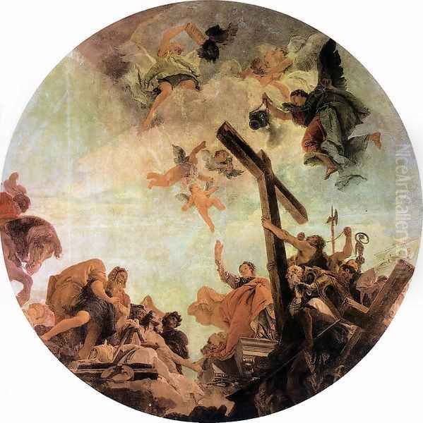 Discovery of the True Cross c. 1745 Oil Painting by Giovanni Battista Tiepolo