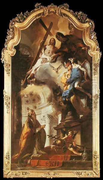 Pope St Clement Adoring the Trinity 1737-38 Oil Painting by Giovanni Battista Tiepolo