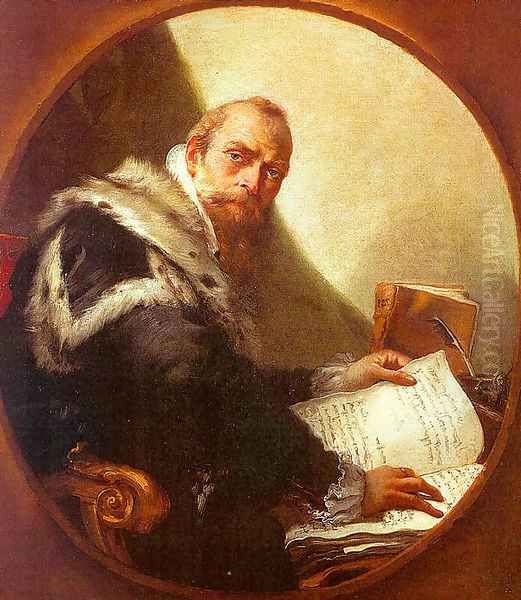 Portrait of Antonio Riccobono 1743-45 Oil Painting by Giovanni Battista Tiepolo