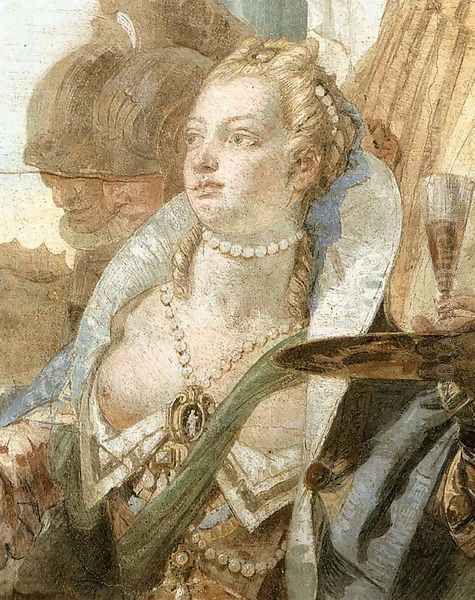 The Banquet of Cleopatra (detail-2) 1746-4 Oil Painting by Giovanni Battista Tiepolo