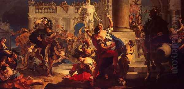 The Rape of the Sabine Women Oil Painting by Giovanni Battista Tiepolo