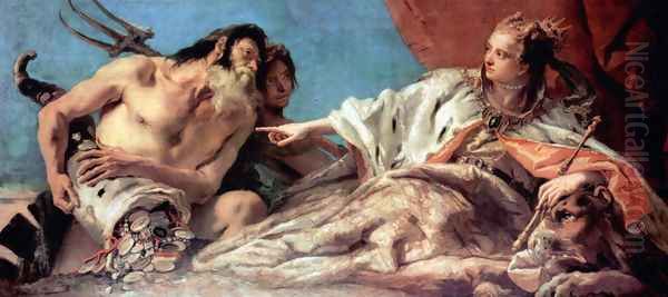 Neptune Oil Painting by Giovanni Battista Tiepolo