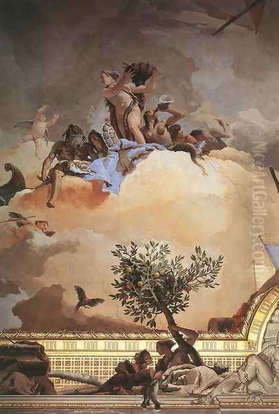 Glory of Spain (detail-3) 1762-66 Oil Painting by Giovanni Battista Tiepolo