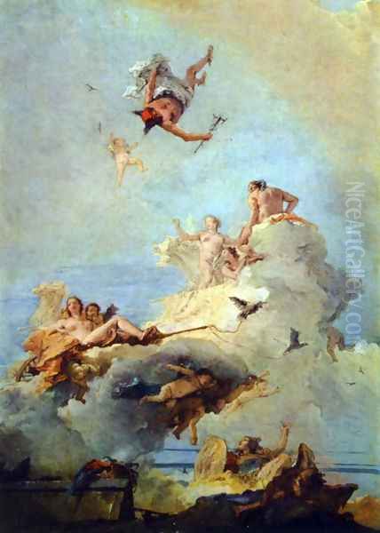 Olymp Oil Painting by Giovanni Battista Tiepolo