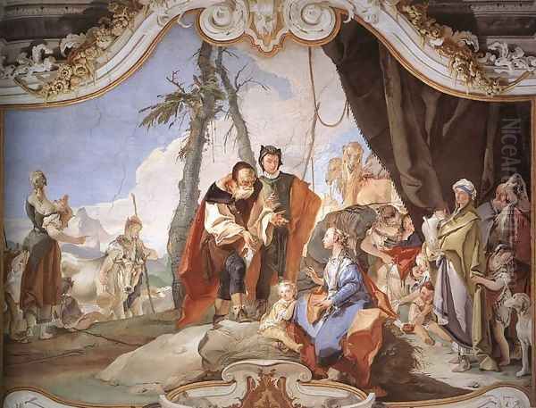 Rachel Hiding the Idols from her Father Laban Oil Painting by Giovanni Battista Tiepolo