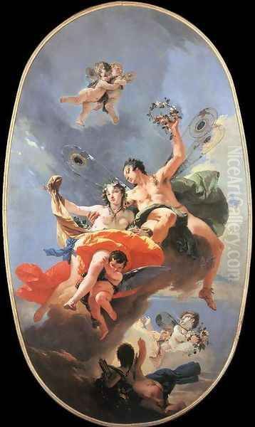 The Triumph of Zephyr and Flora Oil Painting by Giovanni Battista Tiepolo