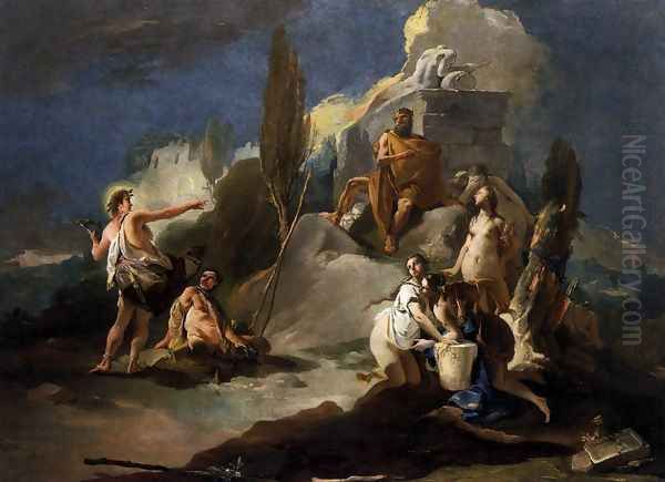 Apollo and Marsyas Oil Painting by Giovanni Battista Tiepolo