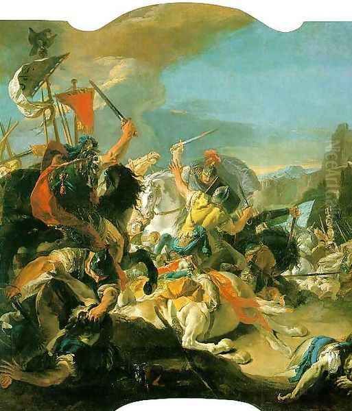 Battle of Vercellae Oil Painting by Giovanni Battista Tiepolo