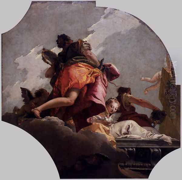 Prudence, Sincerity, and Temperance Oil Painting by Giovanni Battista Tiepolo